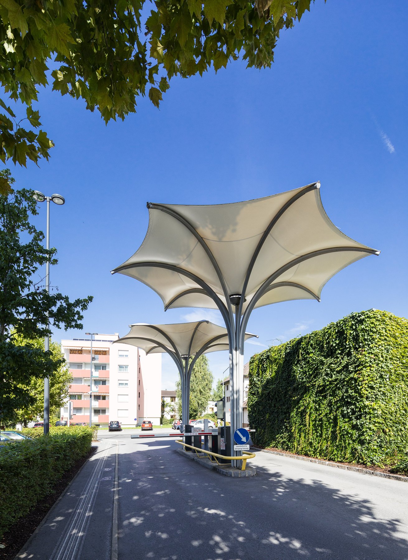 Textile Trichterschirme, LK Hohenems  drexelarchitekten